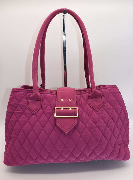 Vera Bradley Triple Compart Buckle Satchel Bag in Microfiber