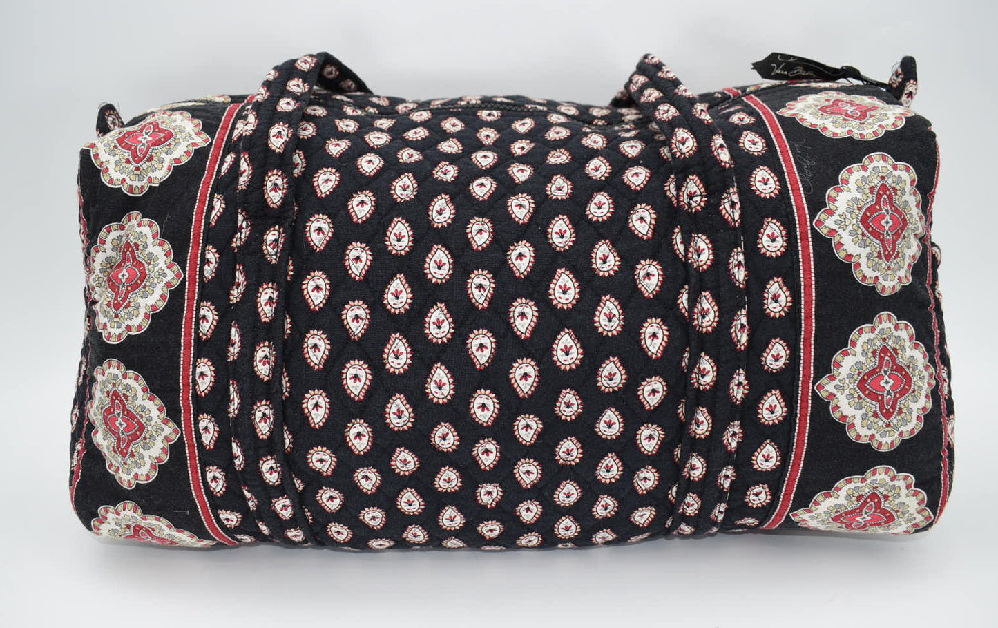 Vera Bradley Medium Duffel Bag in "Classic Black" Pattern
