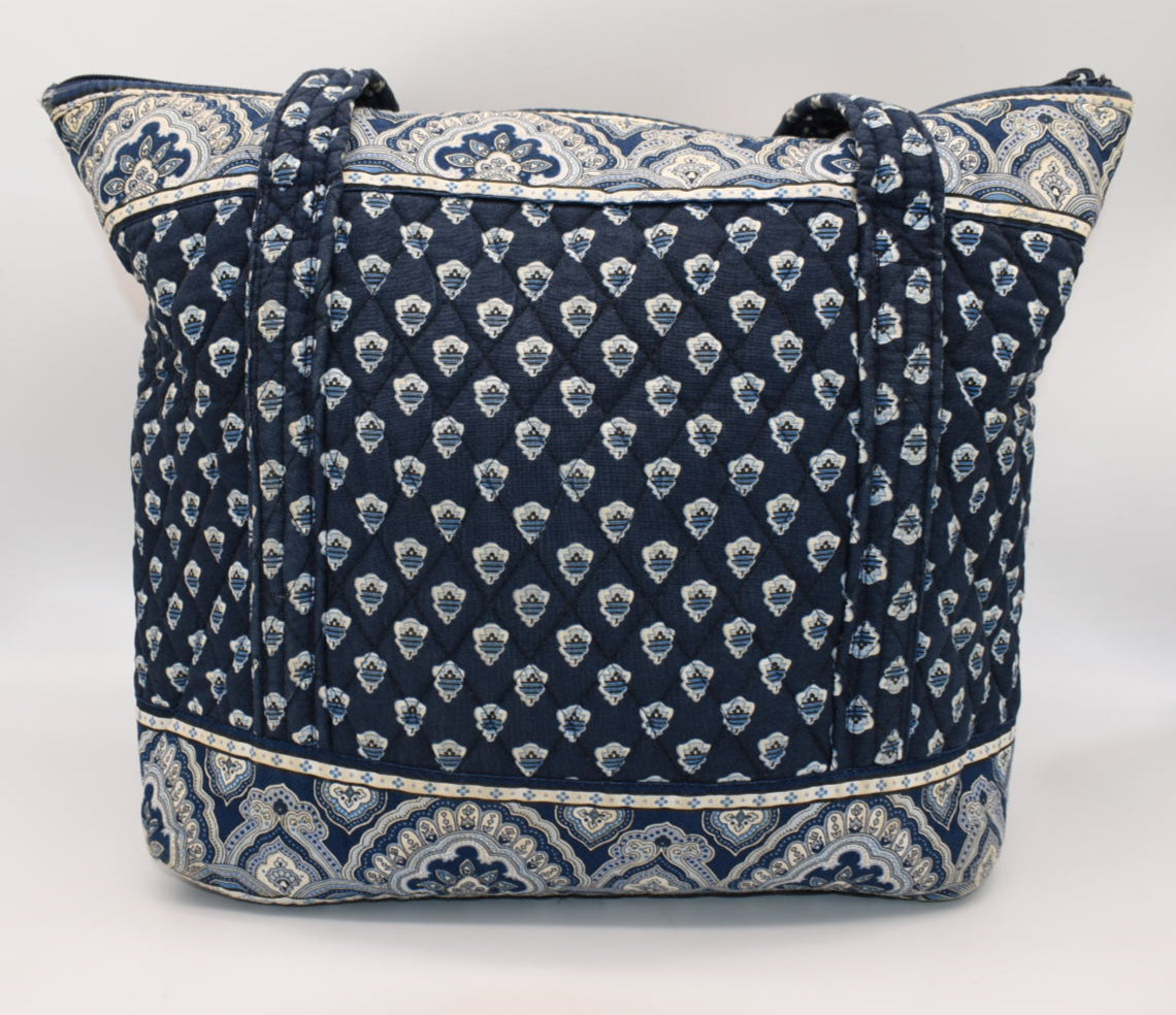 Vera Bradley Villager Tote Bag in "Nantucket Navy" Pattern