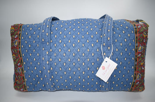 Vera Bradley XL Duffel Bag in "French Blue -1999" Pattern