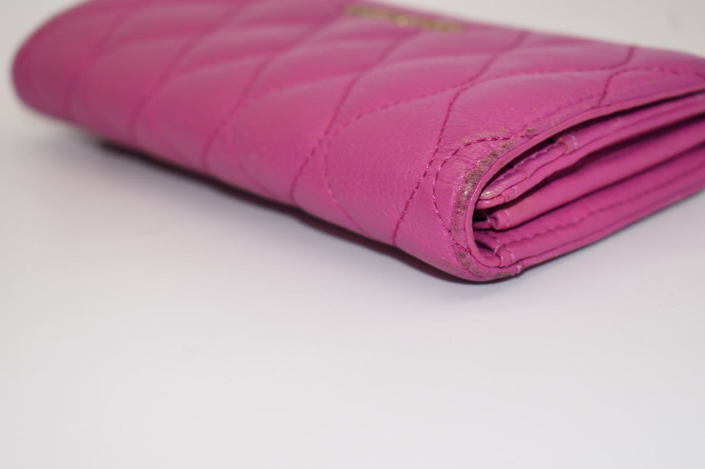 Vera Bradley Quilted Leather Audrey Wallet in Magenta