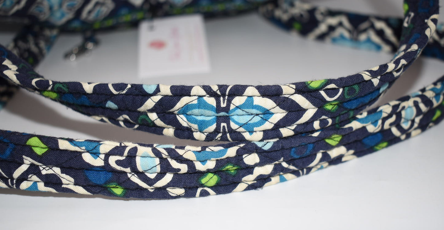 Vera Bradley Large Vera Tote Bag in "Ink Blue" Pattern