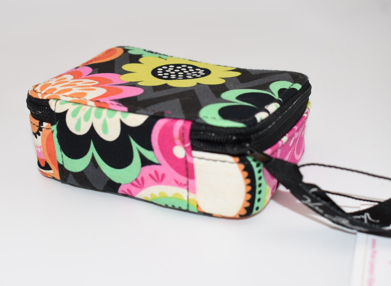 Vera Bradley Travel Pill Organizer Case in "Ziggy Zinnia" Pattern