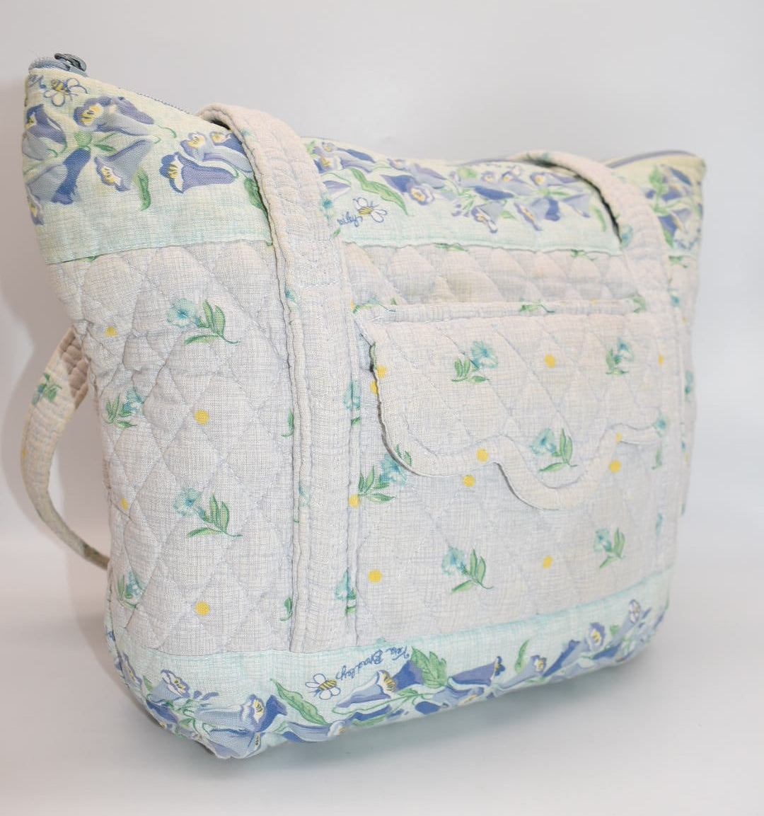 Vintage Vera Bradley Villager Tote Bag in "Watercolor -1999" Pattern