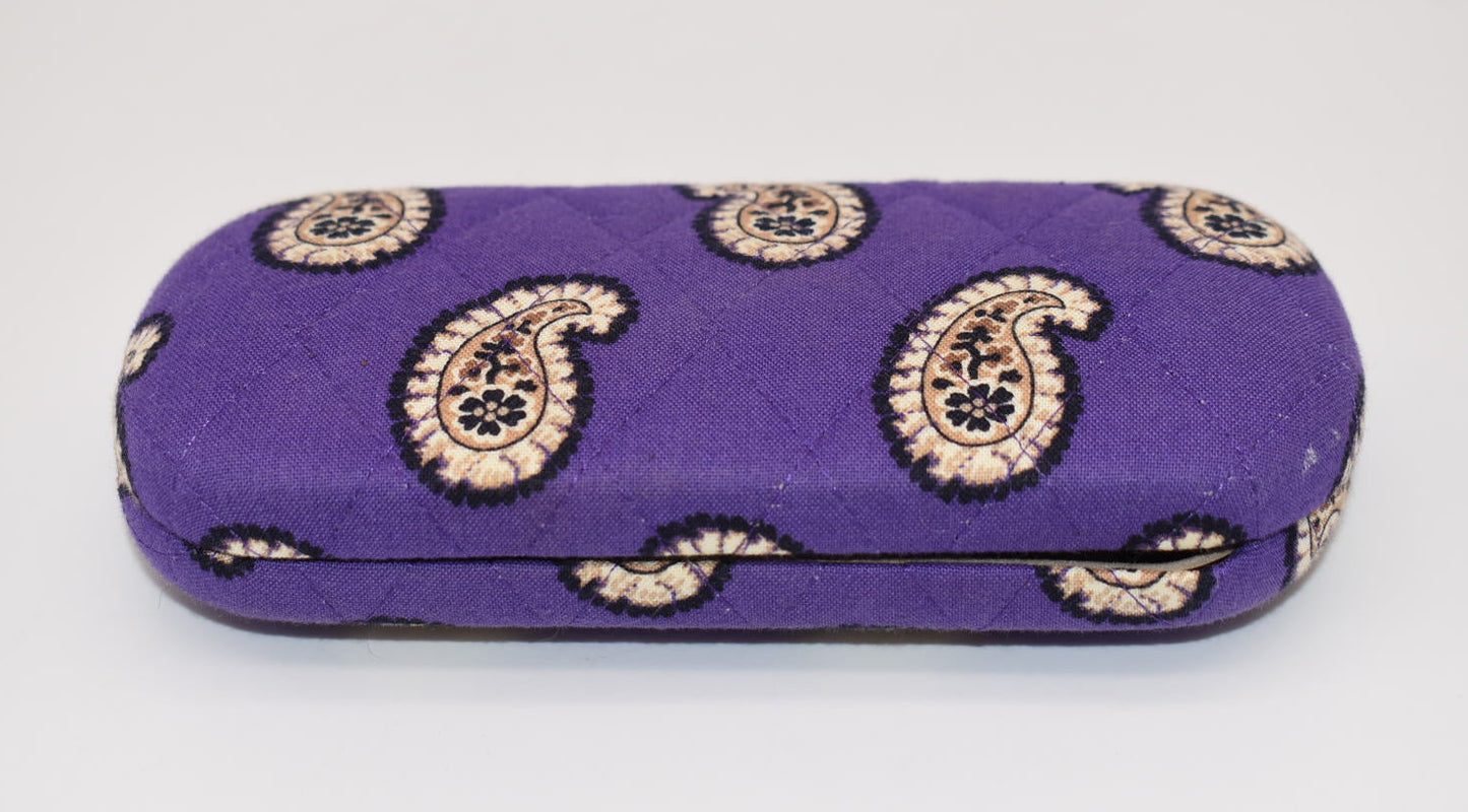 Vera Bradley Hard Clamshell Eyewear Case in "Bandana -Purple" Pattern