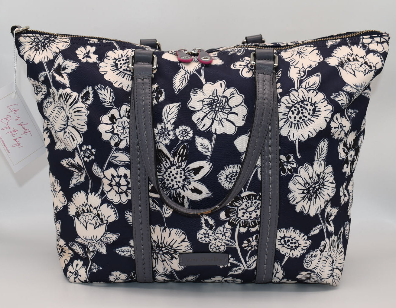 Vera Bradley Midtown Small Tote in "Midnight Floral" Pattern