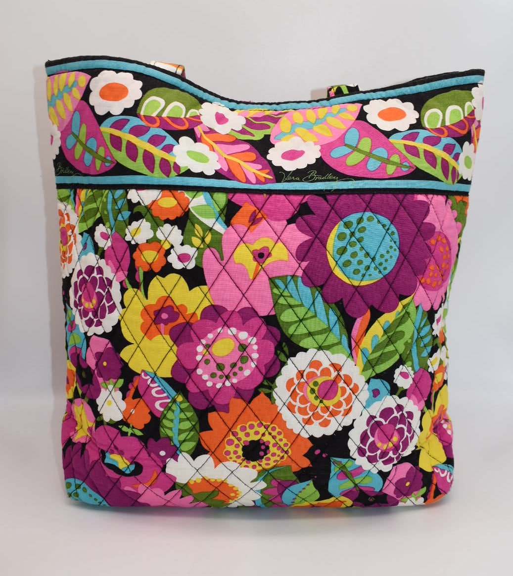 Vera Bradley Quilted Cotton Everyday Tote Bag in "Va Va Bloom" Pattern