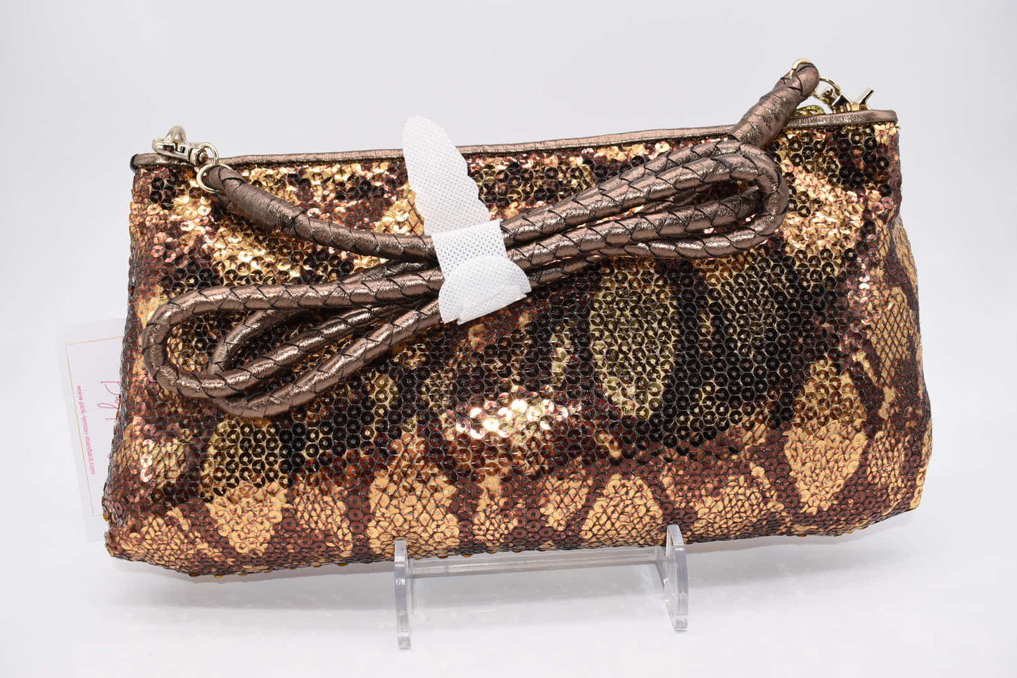 Elliot Lucca Sequin Snake Convertible Shoulder Bag