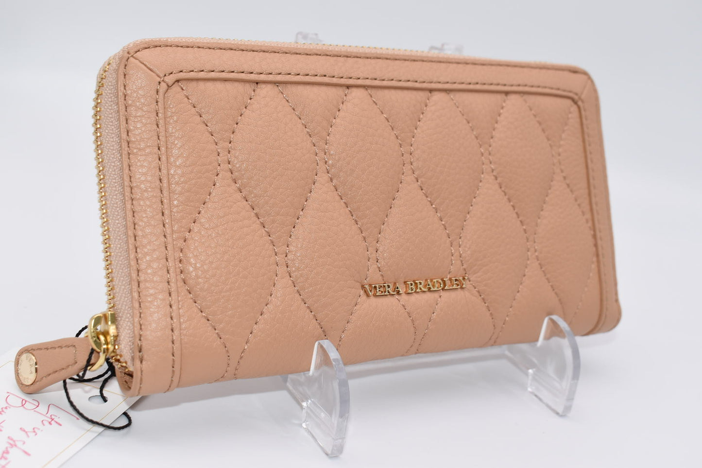 Vera Bradley Quilted Leather Georgia Wallet in Nude