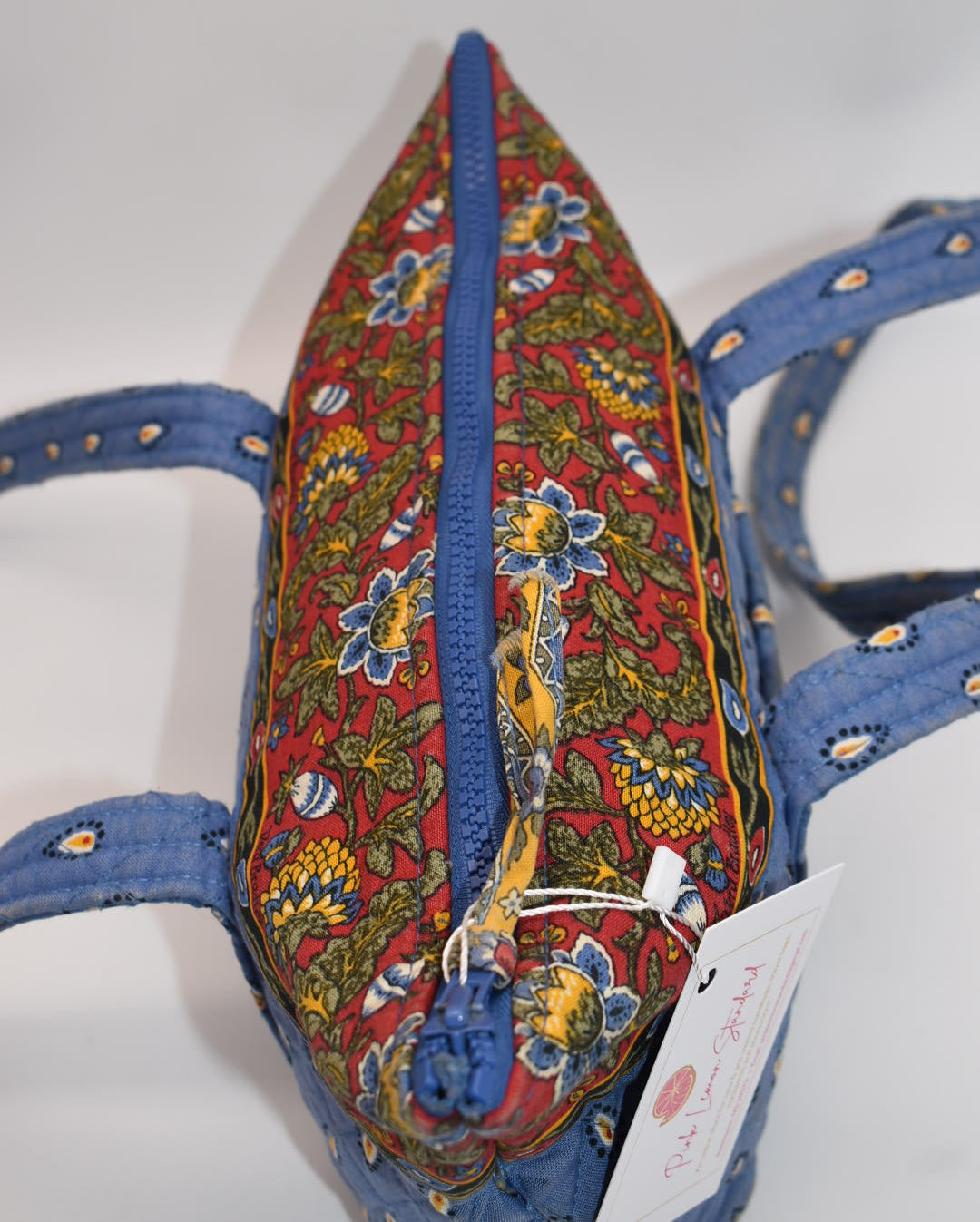 Vera Bradley Paddy Tote Bag in "French Blue Paisley" Pattern