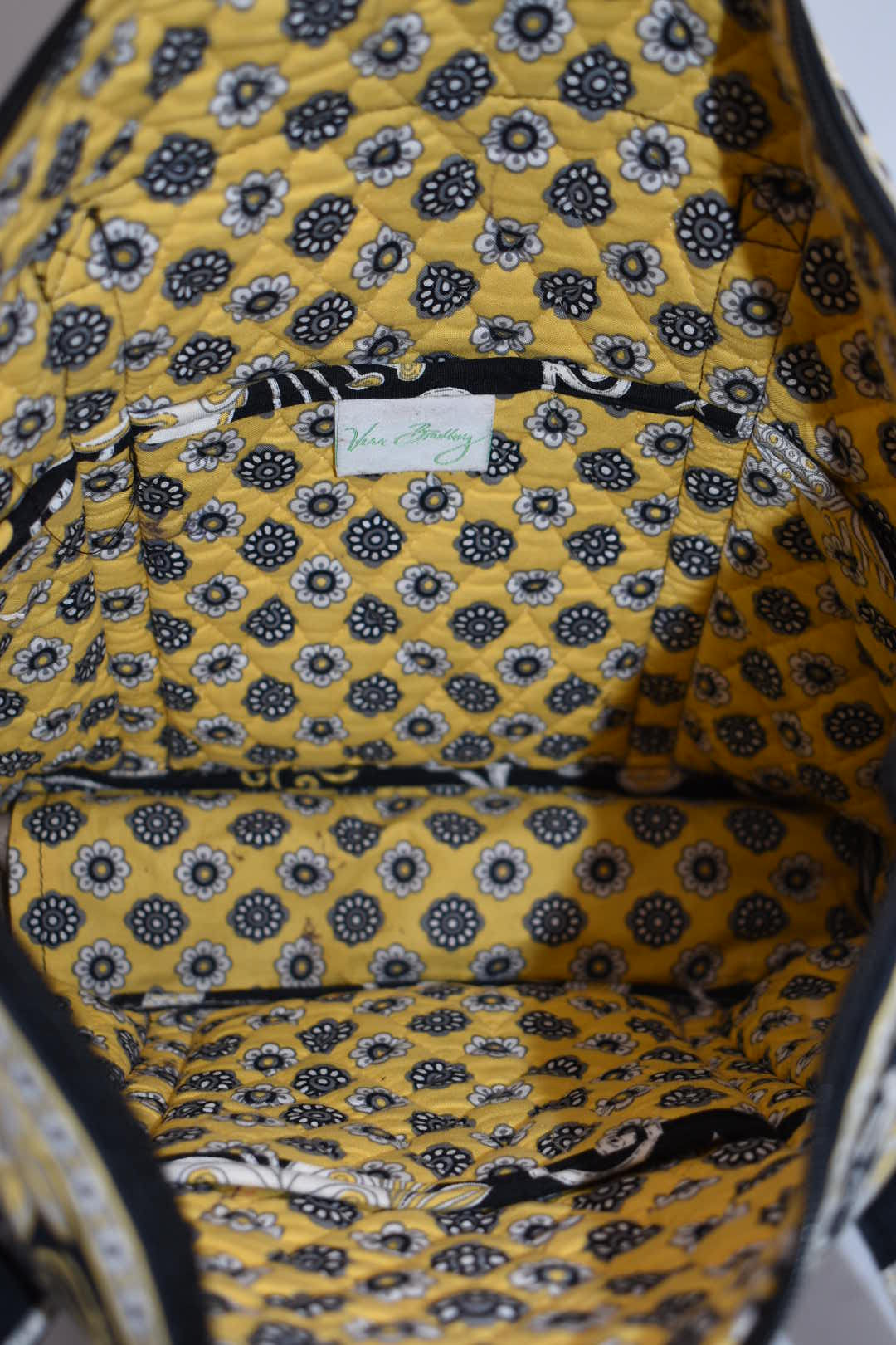 Vera Bradley Villager Tote Bag in "Yellow Bird" Pattern