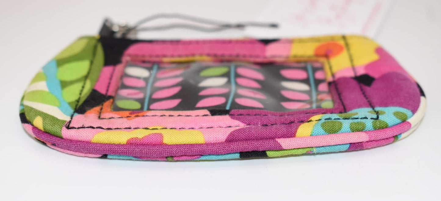 Vera Bradley Clip Zip ID Case in "Va Va Bloom" Pattern