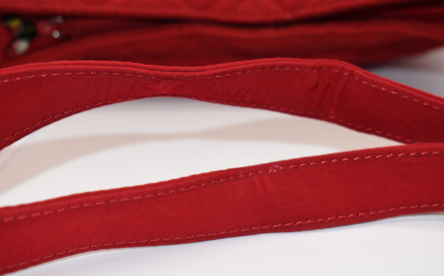 Vera Bradley Microfiber Triple Zip Hipster Crossbody Bag in "Tango Red"