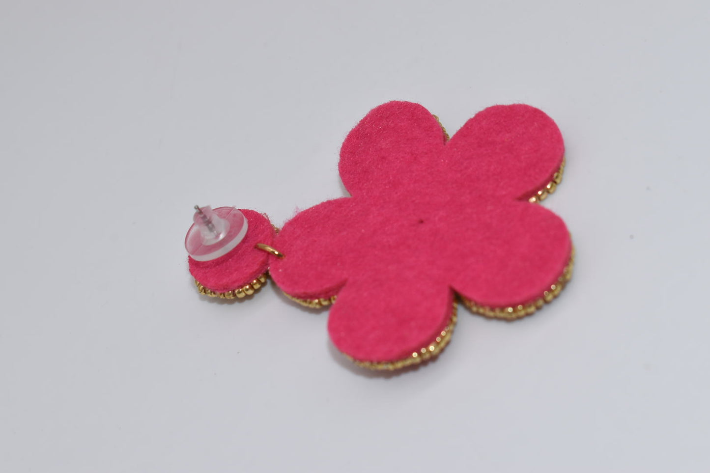 Statement Earrings: "Pink Petal Power" Beaded Drop Earrings