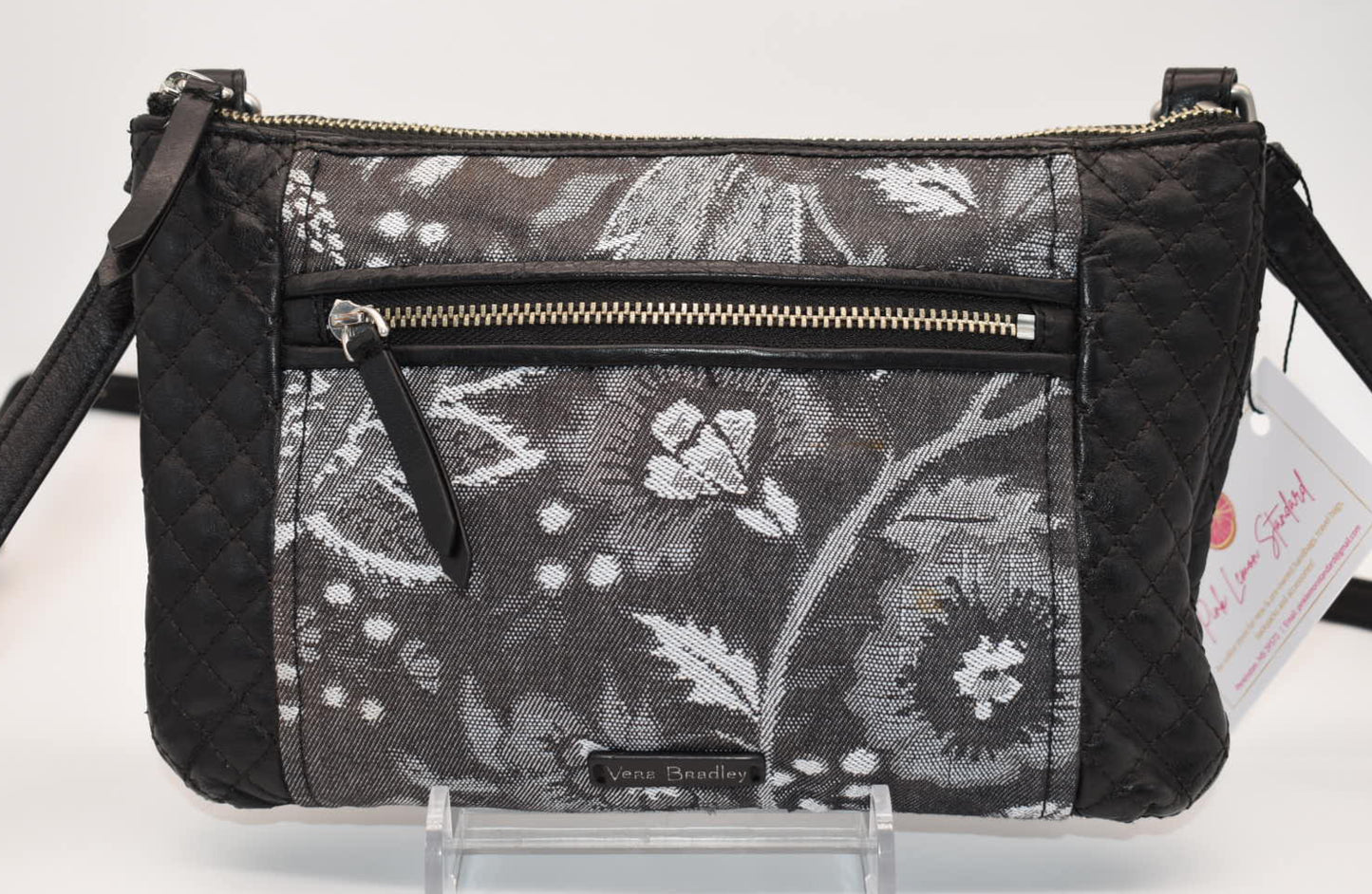 Vera Bradley Carryall Crossbody Bag in "Foxwood Navy" Pattern