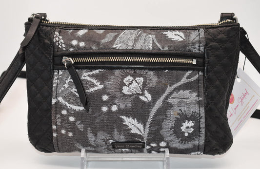 Vera Bradley Carryall Crossbody Bag in "Foxwood Navy" Pattern