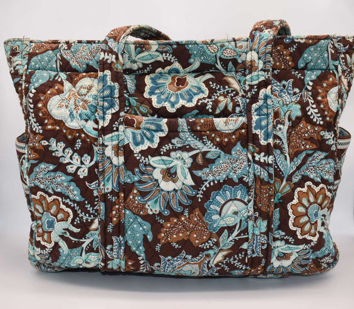 Vera Bradley Travel Zip Tote Bag in "Java Blue" Pattern