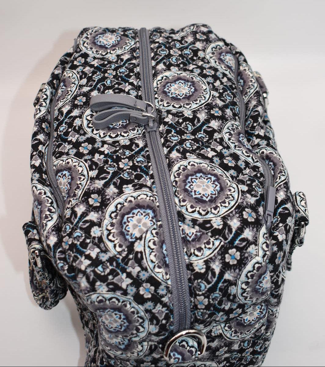Vera Bradley Iconic 100 Handbag in "Charcoal Medallion" Pattern