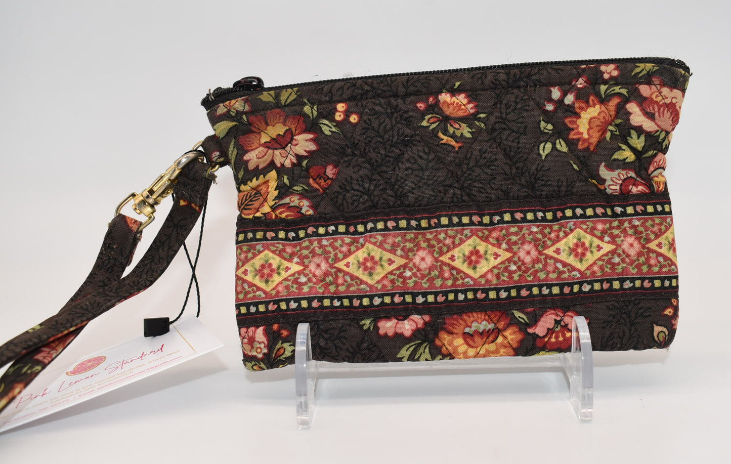 Vera Bradley Zip Wristlet in "Chocolate" Pattern