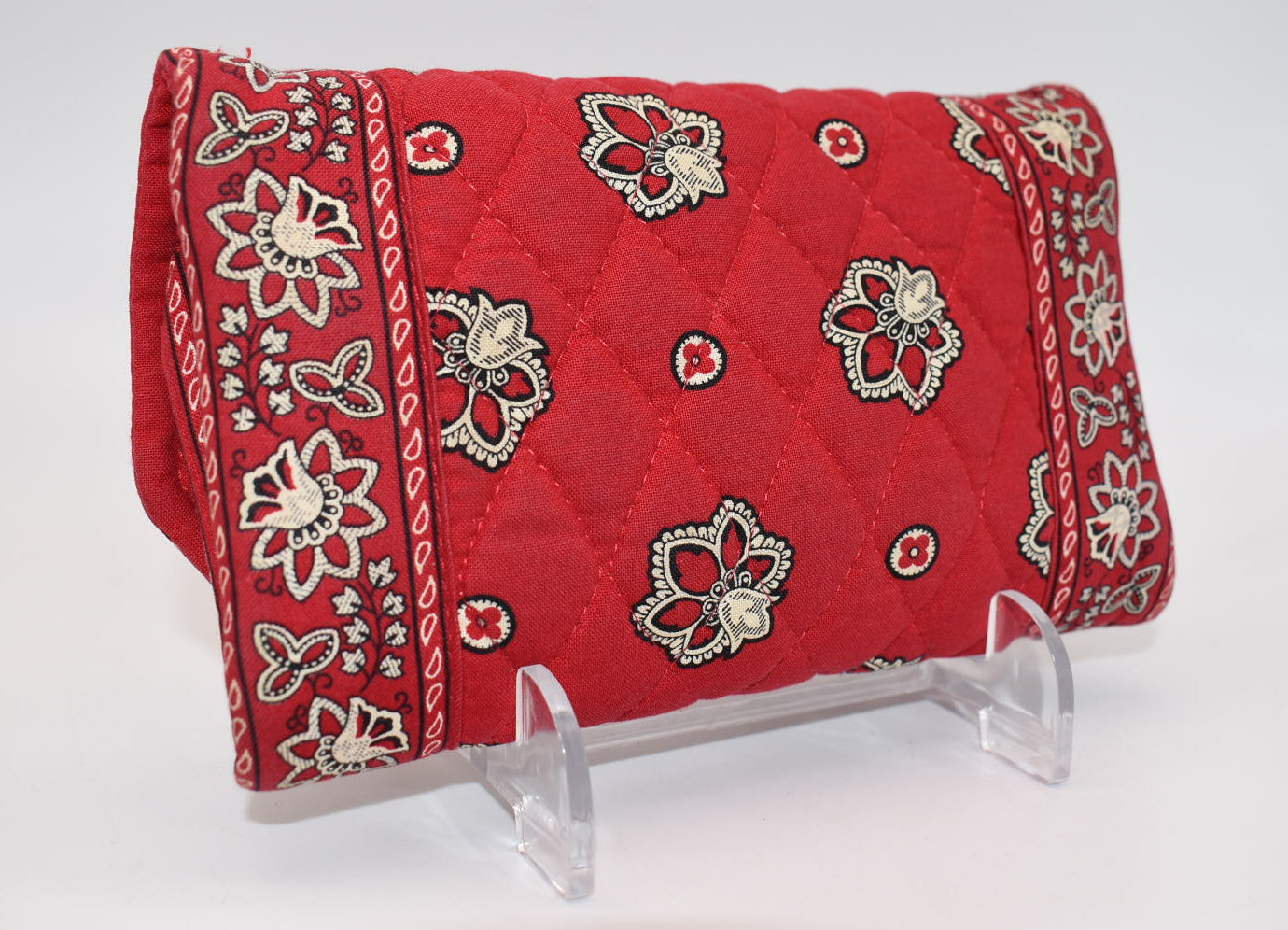 Vintage Vera Bradley Strap Crossbody Wallet in "Red Bandana" Pattern