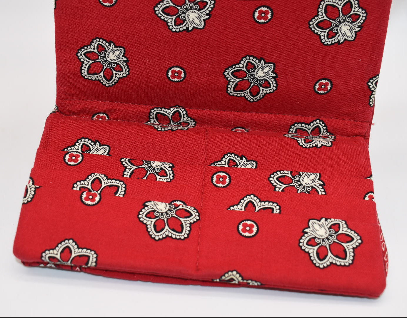 Vintage Vera Bradley Strap Crossbody Wallet in "Red Bandana" Pattern