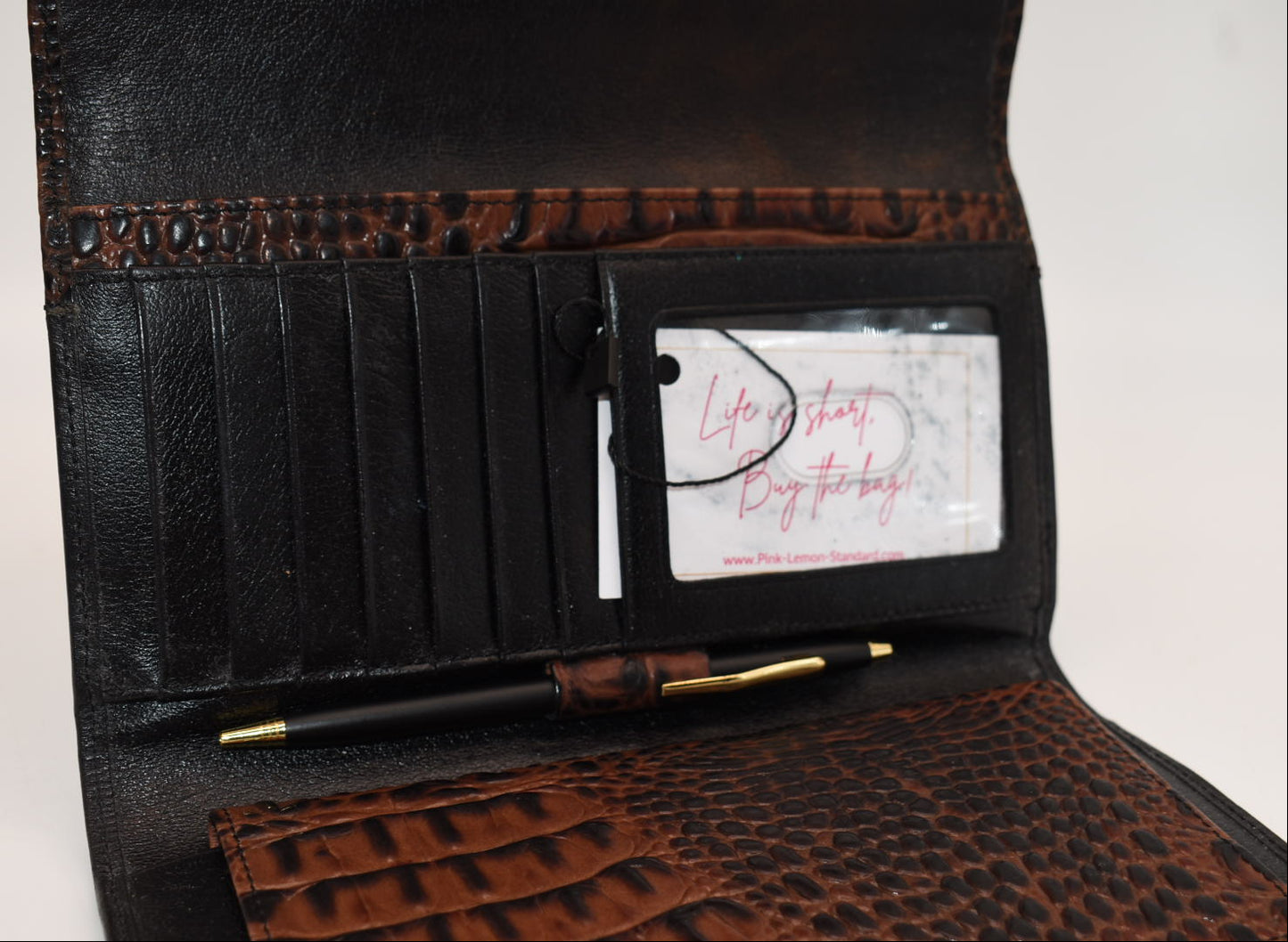 Brahmin Soft Checkbook Wallet in Tuscan Tri-Texture