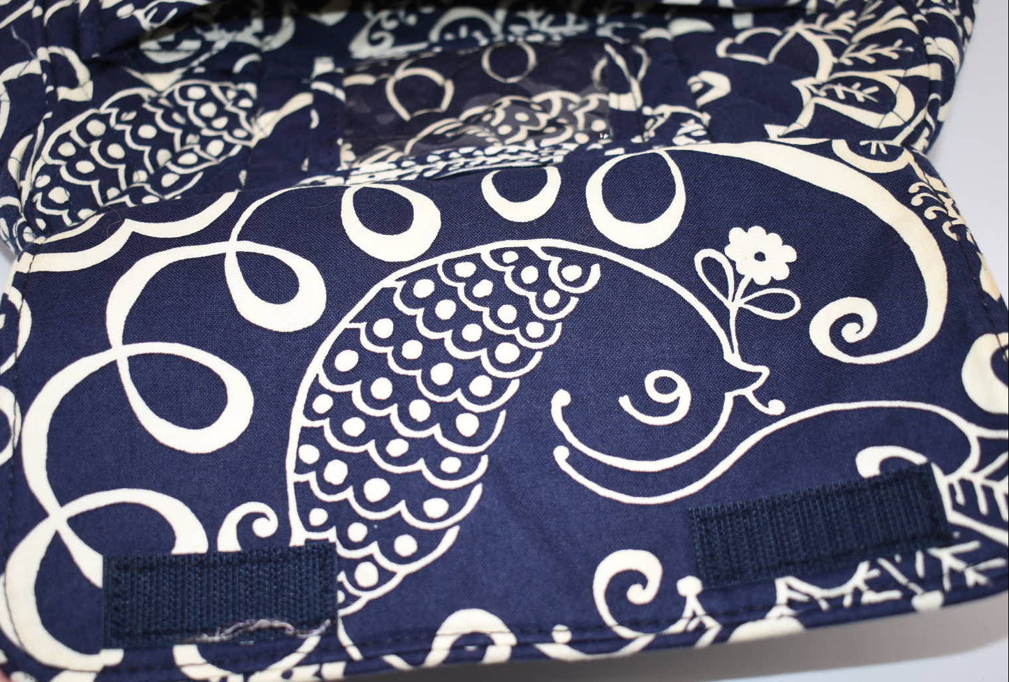 Vera Bradley Large Ultimate Backpack in "Twirly Birds- Navy" Pattern