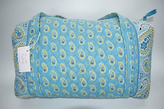 Vera Bradley Large Duffel Bag in "Bermuda Blue" Pattern