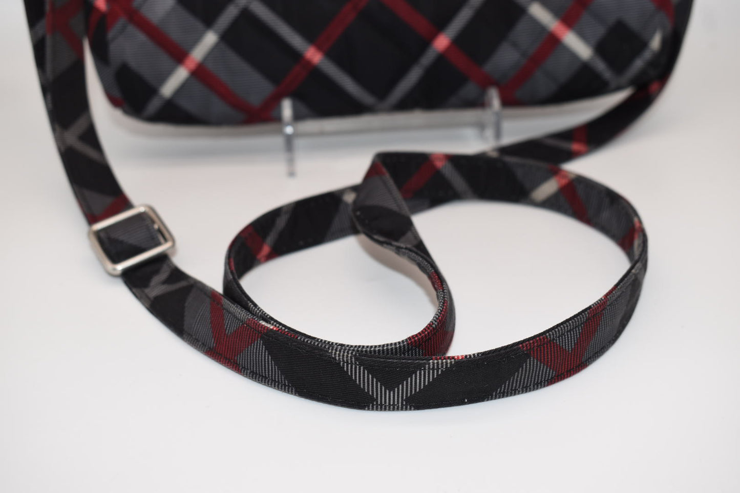 Vera Bradley Performance Twill Triple Compartment Crossbody Bag in "Paris Plaid" Pattern