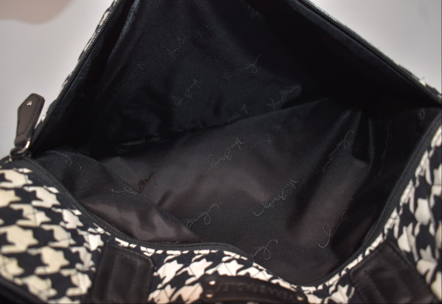 Vera Bradley Trimmed Laptop Tote Bag in "Houndstooth" Pattern