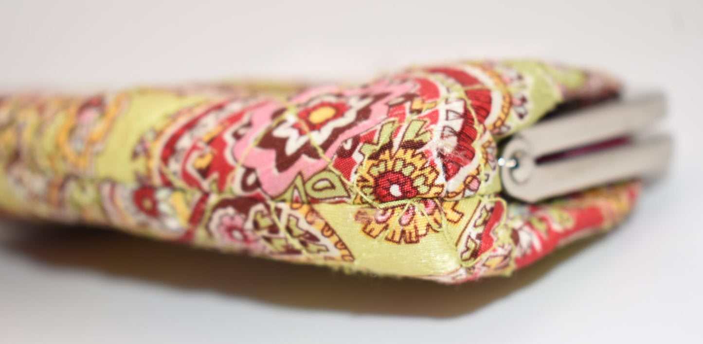 Vera Bradley Kisslock Clutch in "Pistachio Paisley" Pattern