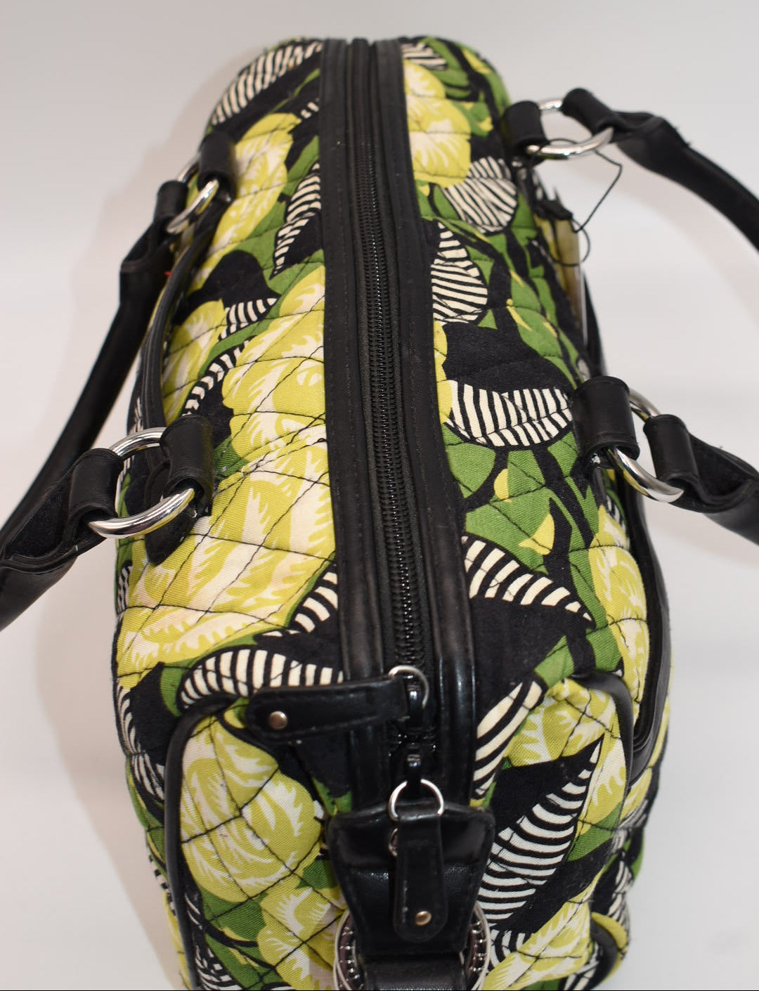 Vera Bradley Quilted Emma Satchel Bag in "La Neon Rose" Pattern