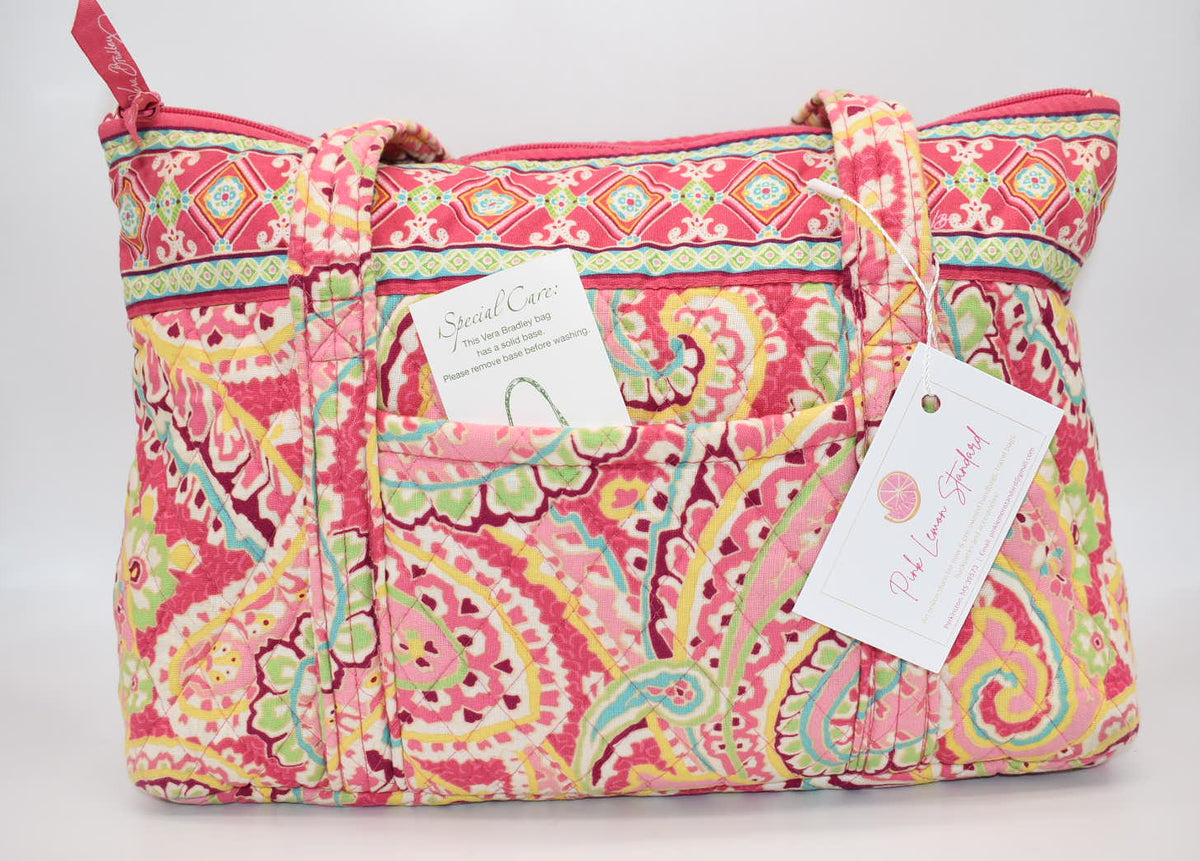 Vera Bradley Large Betsy Shoulder Tote Bag in "Capri Melon" Pattern