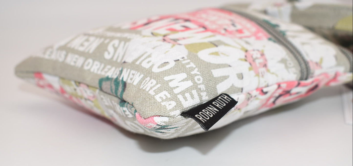 RR (Robin Ruth) Canvas Crossbody Bag in "New Orleans Floral" Pattern
