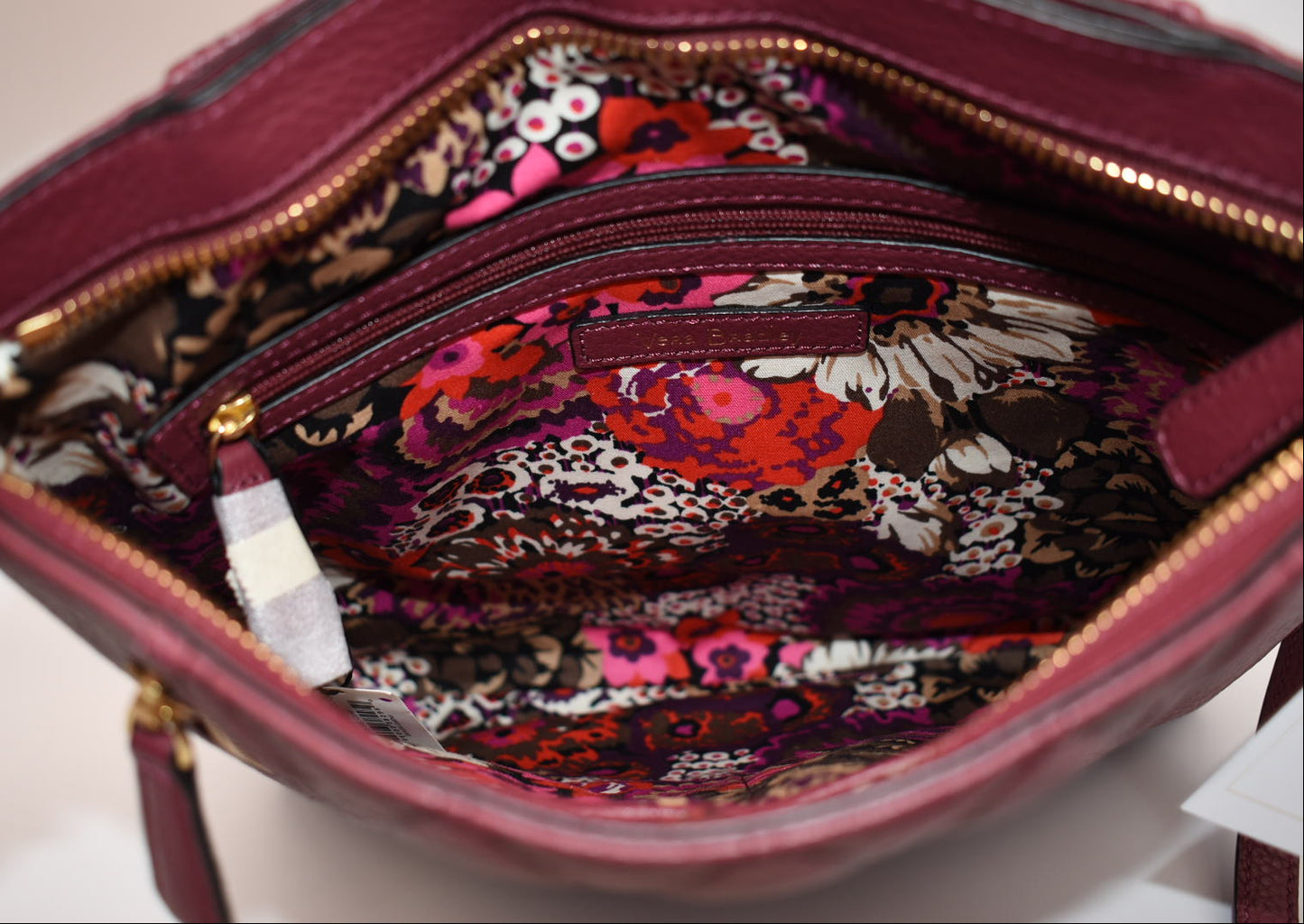 Vera Bradley Quilted Leather Molly Crossbody Bag in "Claret" Color