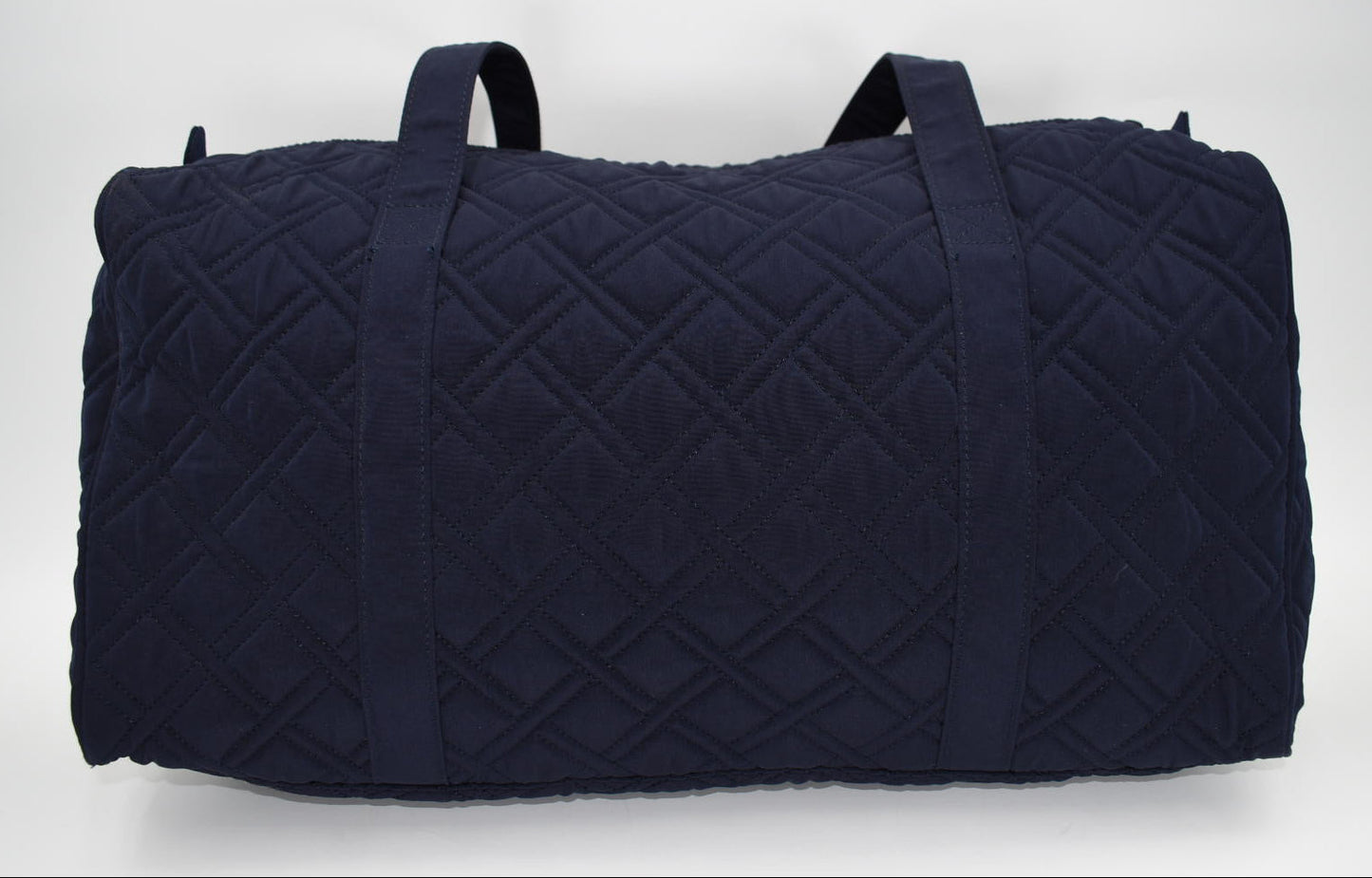 Vera Bradley Medium Quilted Microfiber Duffel Bag in Navy Blue