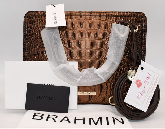 Brahmin Cami Satchel Bag in Ganache Ombre Melbourne