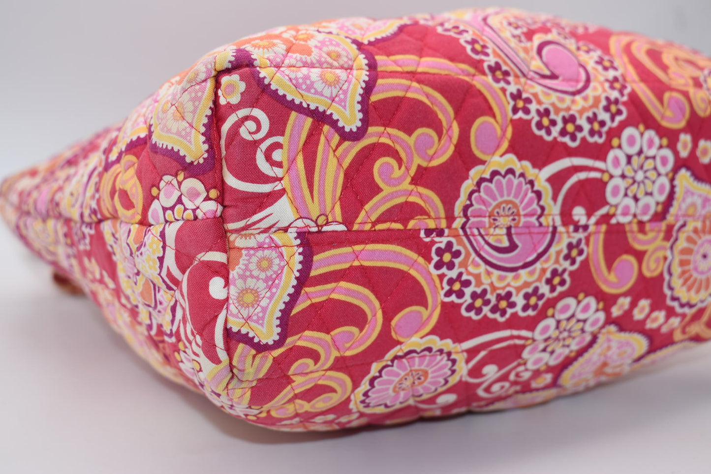 Vera Bradley Quilted Cotton Tote Bag in "Raspberry Fizz" Pattern