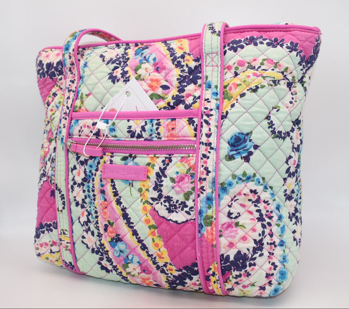 Vera Bradley Iconic Small Vera Tote Bag in "Wildflower Paisley" Pattern