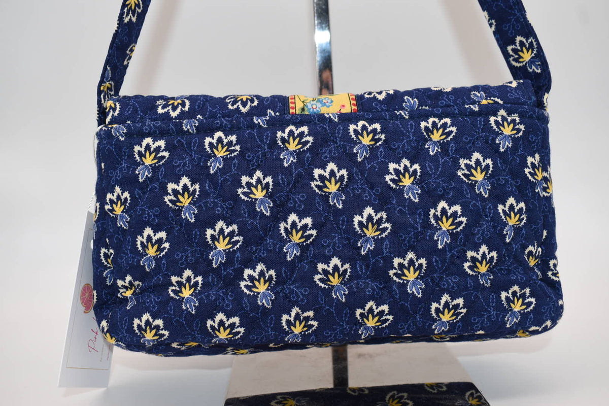 Vintage Vera Bradley Shoulder Bag in "Maison Blue" Pattern