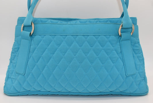 Vera Bradley Quilted Microfiber Shoulder Bag in "Coastal Blue" Pattern