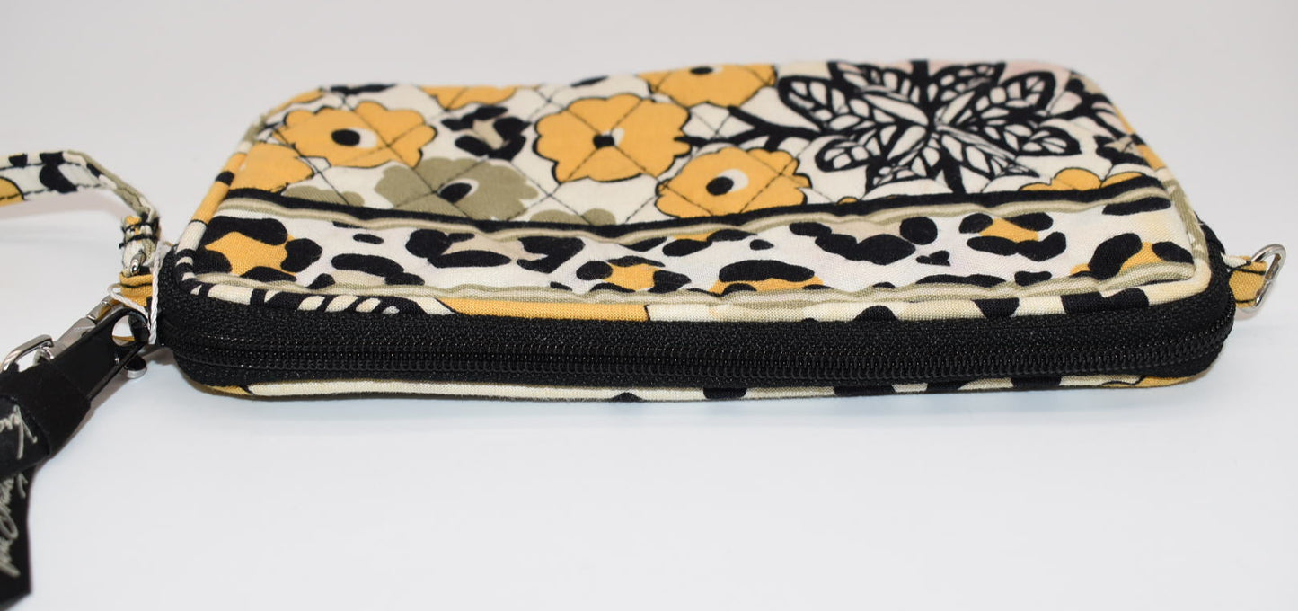Vera Bradley Quilted Cotton Wristlet/ Mini Bag in "Go Wild" Pattern