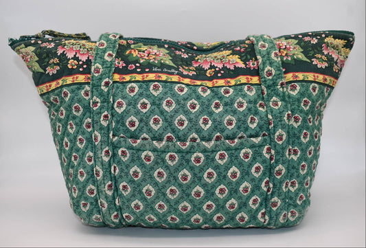 Vera Bradley Large Paddy Shoulder Tote Bag in "Greenfield -2000" Pattern