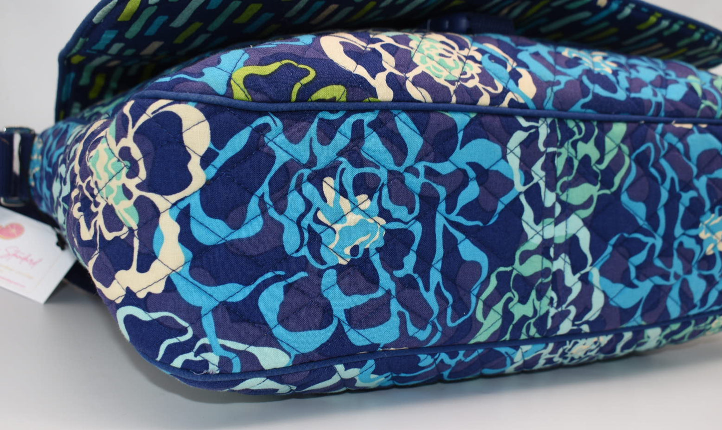 Vera Bradley Laptop Messenger Bag in "Katalina Blues" Pattern