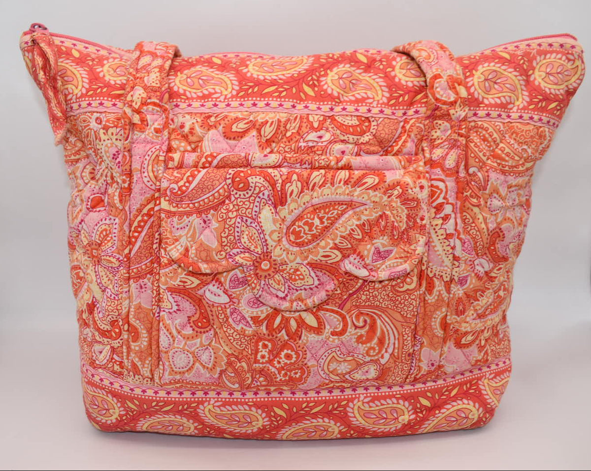 Vera Bradley Villager Tote Bag in "Sherbet" Pattern