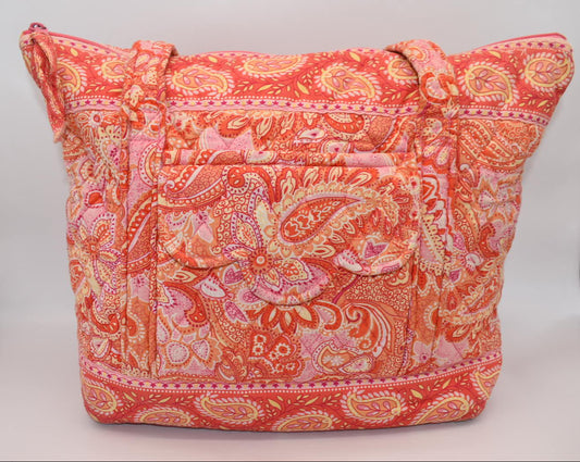 Vera Bradley Villager Tote Bag in "Sherbet" Pattern