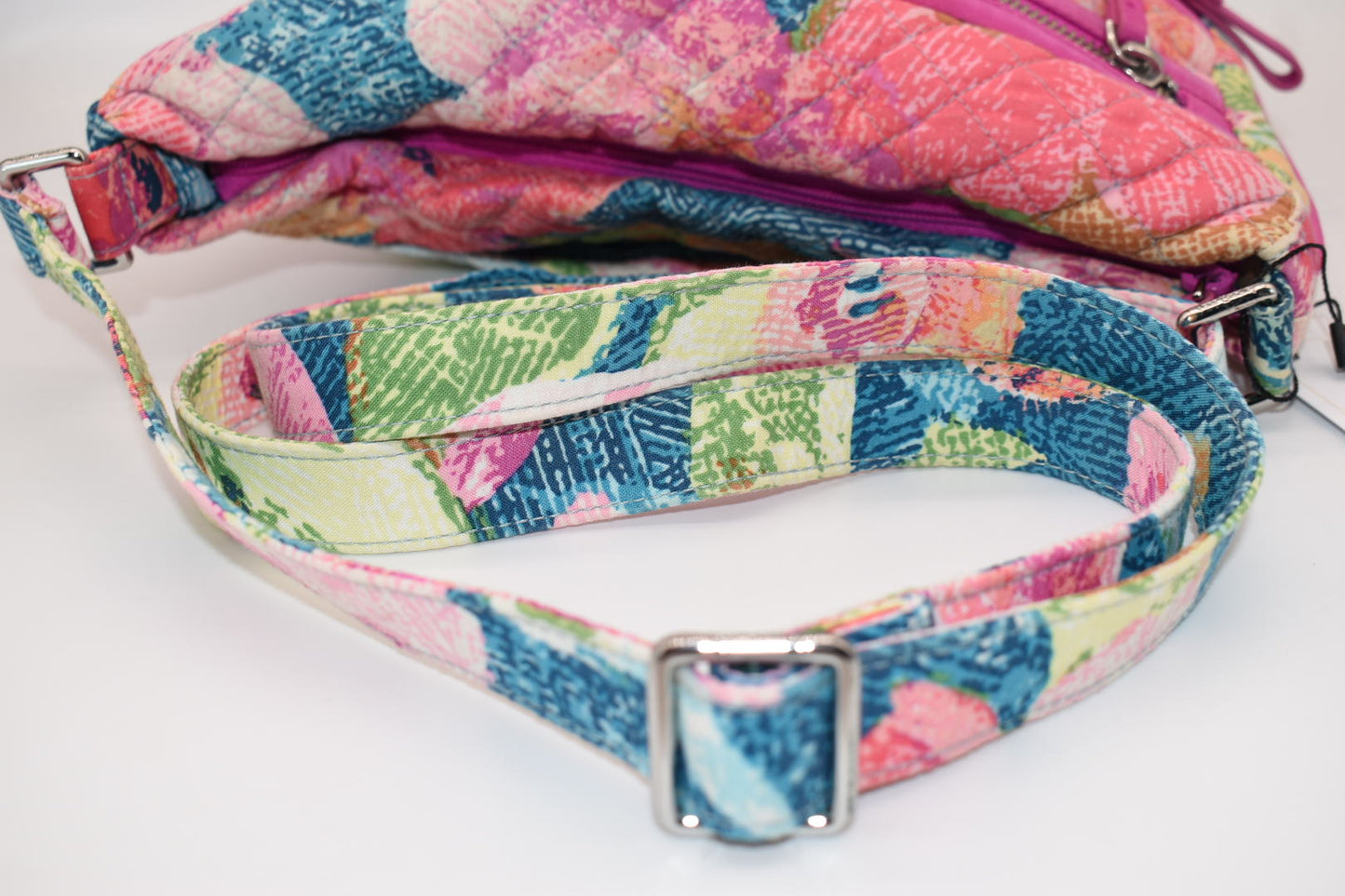 Vera Bradley Triple Zip Hipster Crossbody Bag "Superbloom" Pattern