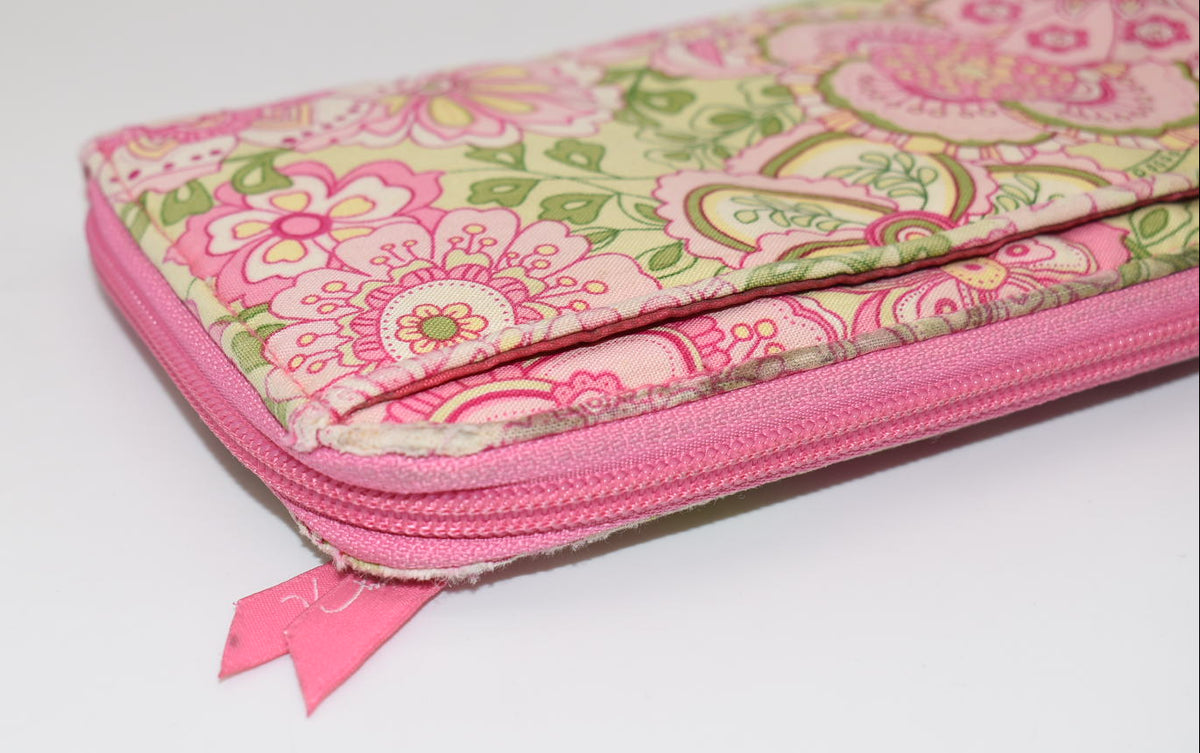 Vera Bradley Personal Organizer Travel Wallet in "Petal Pink" Pattern