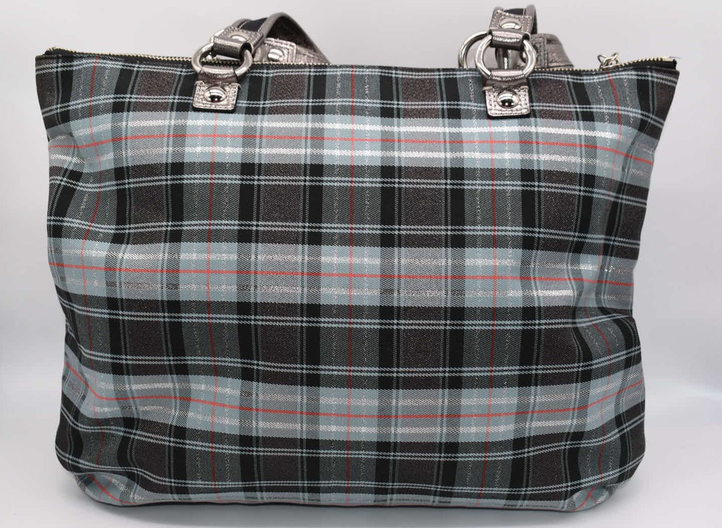 Coach Poppy Large Tartan Plaid Glam Tote Bag - Limited Edition