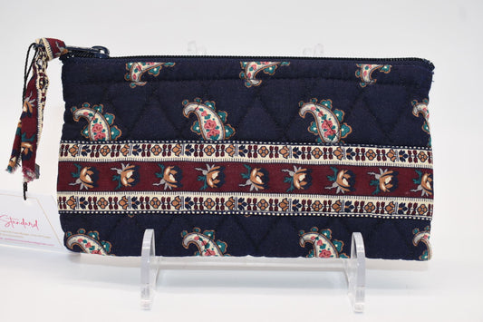 Vera Bradley & Mikimoto Jewelry Zip Case in "Navy - 1991" Pattern